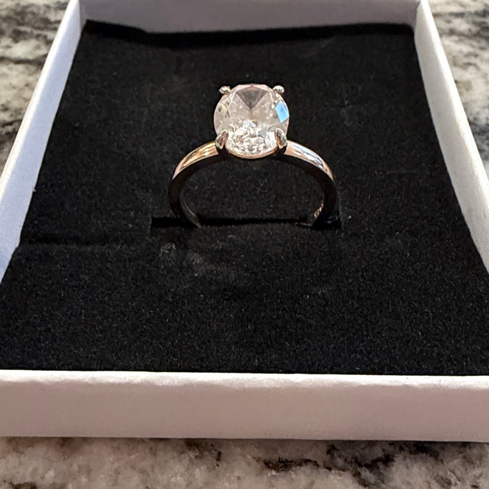3CT Oval Cut Solitaire Ring 8 - Picture 4 of 13